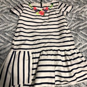 Crewcuts 6t flower/stripe dress